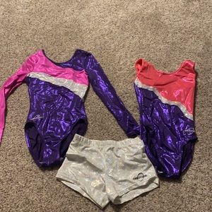 Girls Gymnastics Leotard Bundle - Large